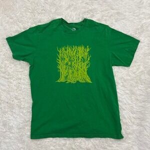 100% Organic Cotton The North Face green Streetwear graphic tee Size XXL